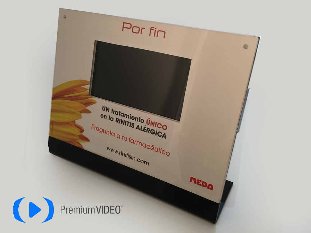 Interchangeable acrylic display with video book