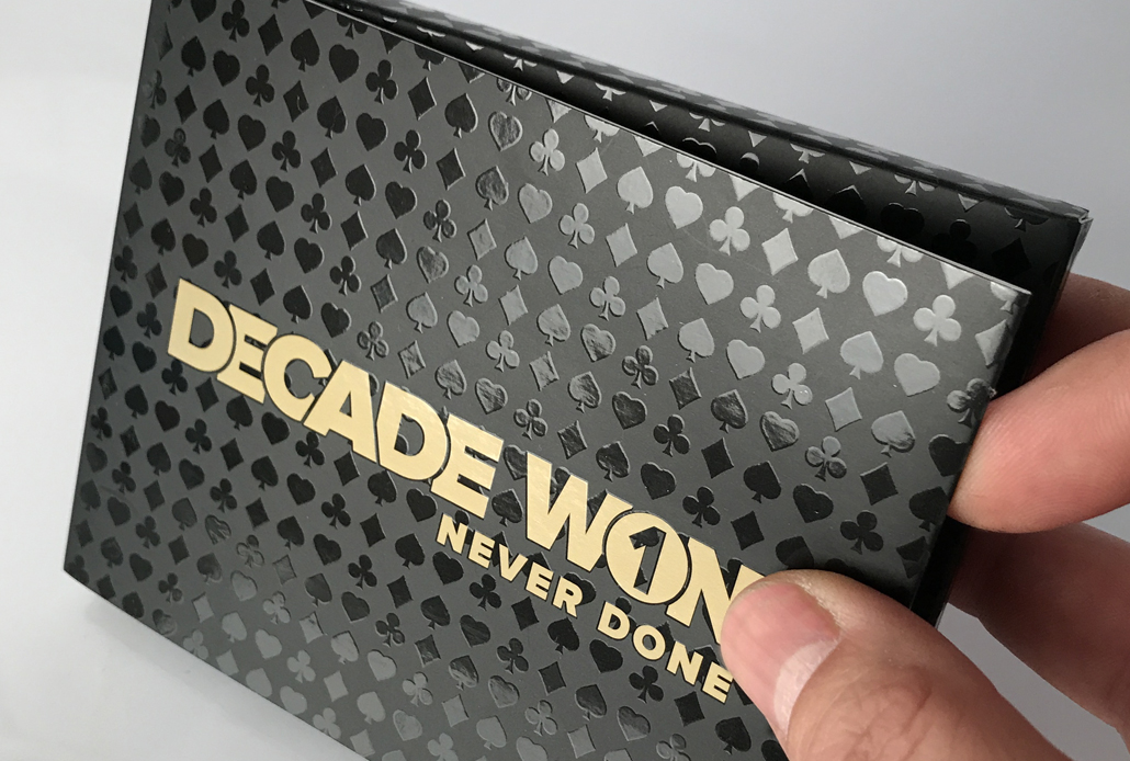 Decade one soft cover video book manufactured by premium video books. Features a spot varnish