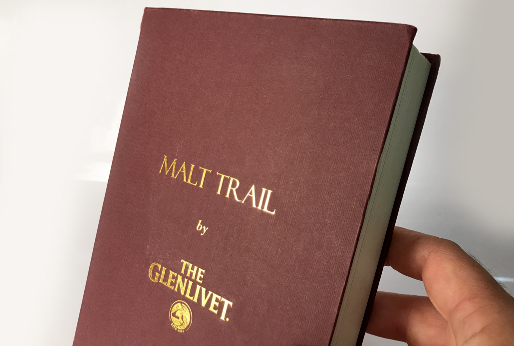 Glenlivet video book with bottle sample. Manufactured by Premium Video Books