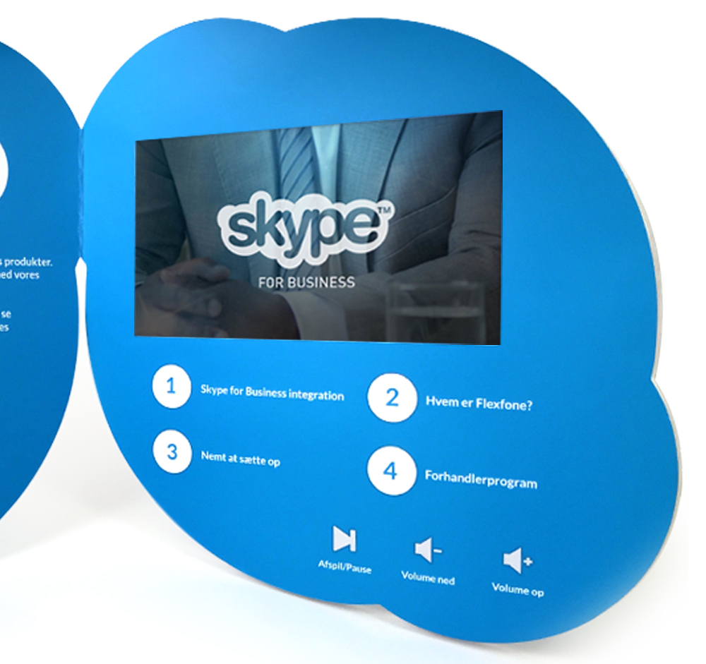 Skype custom diecut video book open view