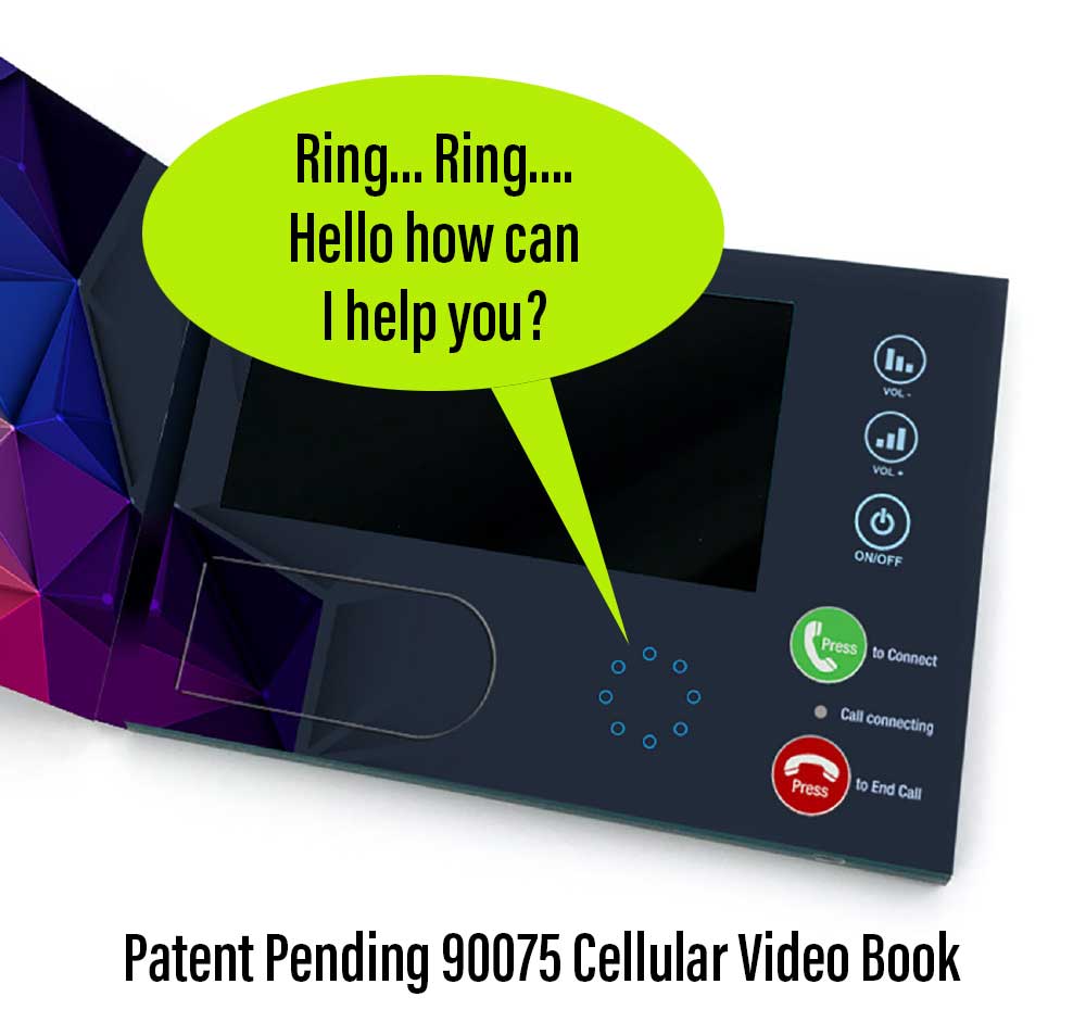 Cellular video book makes a phone call