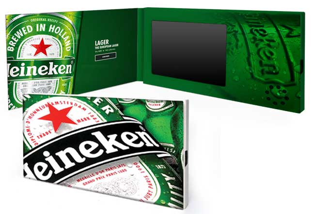 Heineken business card video book
